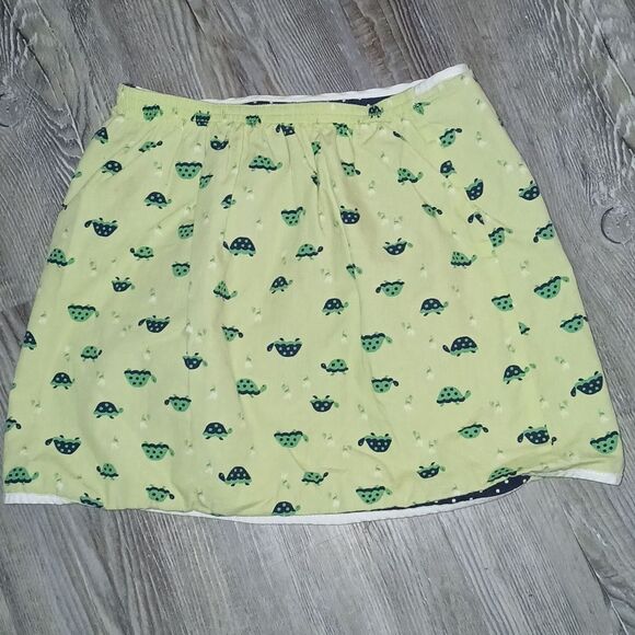 Gymboree vintage  prep club turtles skirt 2in1 reversible  Sz 4 - Picture 2 of 4